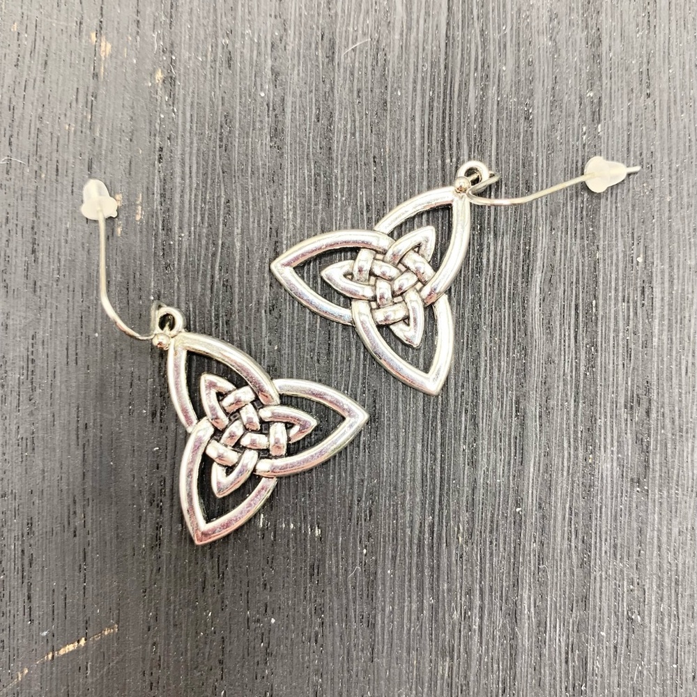Celtic Silver Trinity Knot Earrings
